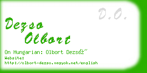 dezso olbort business card